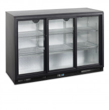 TEFCOLD BA31S-3 Minibar prosklené křídlové dveře, černá 